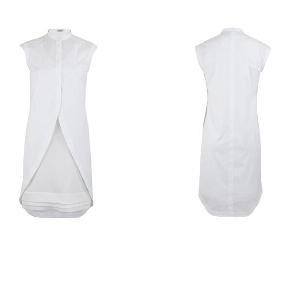 BRUNELLO CUCINELLI Sleeveless Cutaway Layered Dress - Picture 10 of 11